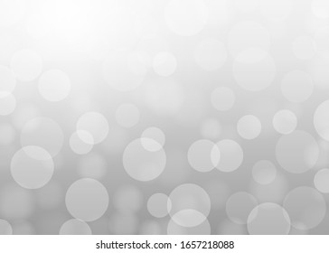 abstract gray bokeh lights effect background.