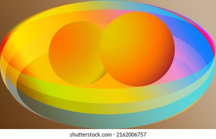 Abstract gray and brown background with gradient wave patterns and multicolored circles geometric abstract pattern design with colors and lines vector illustration EPS-10