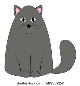 Abstract gray cat. Vector illustration.