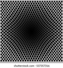 Abstract gray circle mesh zoom out design background pattern vector illustration.