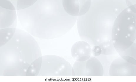 Abstract Gray Circles, Dynamic Light and Shadows Vector Background