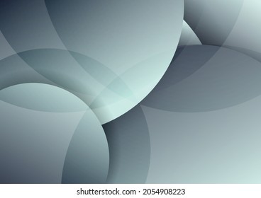 Abstrakte graue Kreise Schicht überlappend und Schatten mit hellem Hintergrund. Vektorgrafik