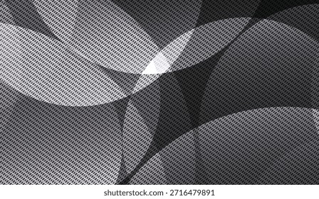 Abstractas círculos grises Textura tejida Fondo Formas superpuestas Presentación visual, ideal para un telón de fondo