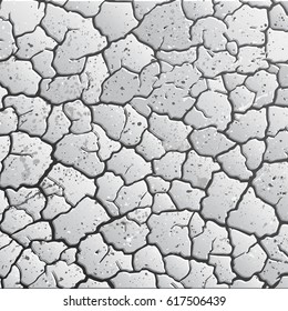 Abstract gray cracks background with grunge blots