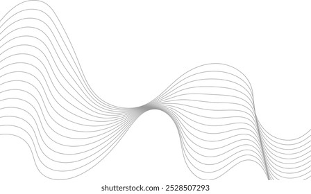 Abstract gray curved line on white background