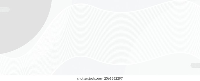 Abstract gray curved line on white background
