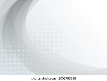 Resumen de curvas grises que se solapan sobre fondo blanco. Puede usar para publicidad, afiche, plantilla, presentación comercial. Ilustración del vector