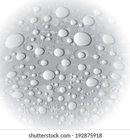 Abstract gray element background - chemical formulas - Universal element - Flat design - vector graphics