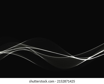 Abstract gray flowing wave background vector illustration vector