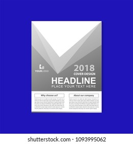 Abstract Gray flyer design vector.