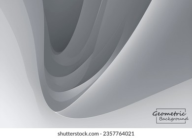 Abstract gray geometric background. Dynamic shapes composition. Vector illustration.