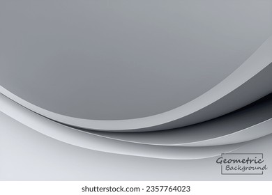 Abstract gray geometric background. Dynamic shapes composition. Vector illustration.