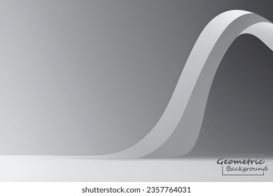 Abstract gray geometric background. Dynamic shapes composition. Vector illustration.