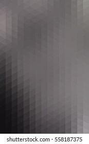 Abstract gray geometric background formed with triangles in rows, vertical format.