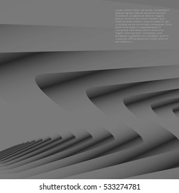 Abstract gray geometric background. Technology design. Vector illustration.