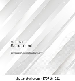  Abstract gray geometric banner. White background. Vector illustration