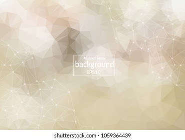 Abstract Gray Geometric Polygonal background molecule and communication. Connected lines with dots. Concept of the science, chemistry, biology, medicine, technology.