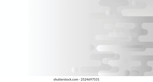 Abstract gray geometric shape design elements on white background, minimal style. Vector illustration