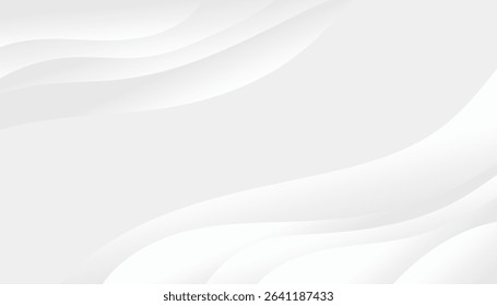 Abstract gray geometric shape design elements on white background, minimal style with copyspace. Vector illustration