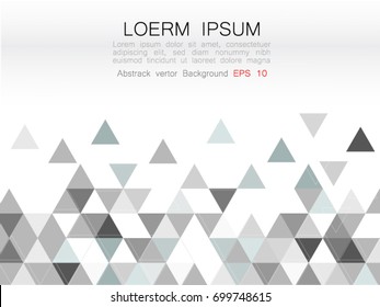 Abstract gray geometric Triangles  background with perspective concept design.