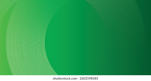 Abstract gray glowing geometric lines on green background. Modern shiny blue circle lines pattern. Futuristic technology concept. Suit for cover, poster, banner, brochure, header, website