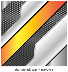 Abstract gray and gold background modern design vector illustration.