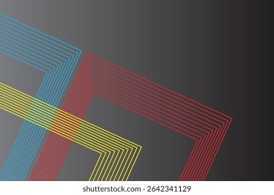 Abstract gray gradient background with lines and shapes pattern. Vector illustration. Eps 10.