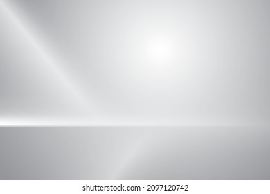 Abstract gray gradient background, studio room, light backdrop. Vector illustration.