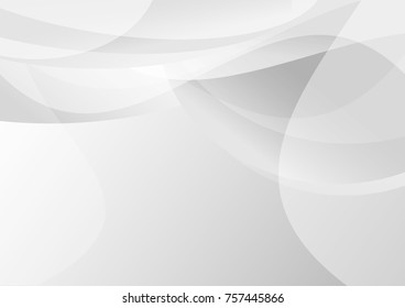 Abstract gray gradient curve overlap on white background with soft blur light. Vector illustration