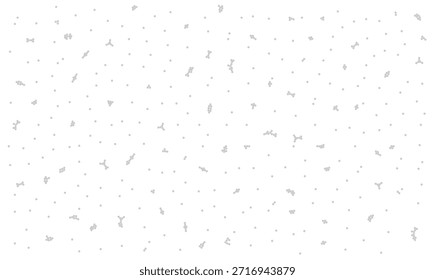 Textura de grãos cinzentos abstratos com pontos dispersos e aglomerados de partículas na superfície branca adequada para sobreposição ou pano de fundo. Ilustração de vetor de ruído sutil monocromático com dispersão caótica da ponta.