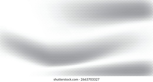Abstract gray halftone background with smooth gradient dots. Minimal and modern design perfect for posters, banners, and digital layouts. vector illustration