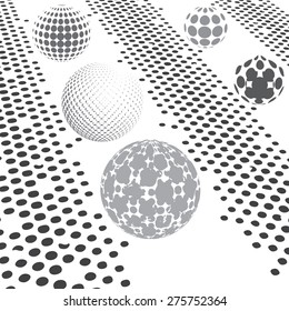 Abstract gray halftone. Illustration






