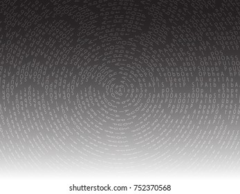 Abstract Gray Halftone Pattern Texture. Black letters on a Gray Background. Vector Modern Futuristic Texture for Cover Posters, Sites, Web, Business Cards, Interior Design, Business Cards, Postcards.