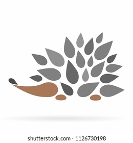 Abstract gray hedgehog