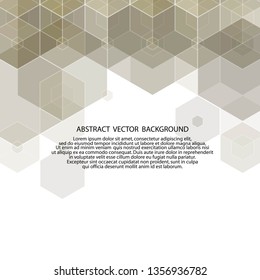 abstract gray hexagon. layout for advertising 