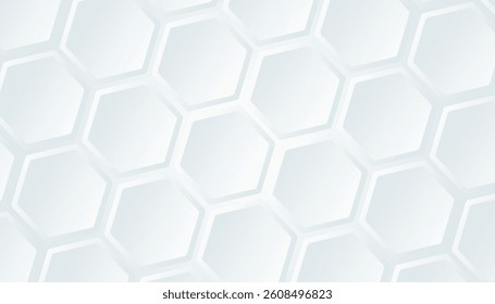 Abstract gray hexagon shapes decorated on white background, Vector Illustration