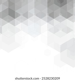 Abstract gray hexagons. Background for presentation.