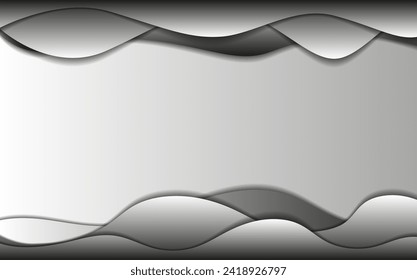 Abstract gray layers paper carve background. Paper art style of nature concept design. Vector illustration