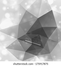 Abstract gray lights modern background with polygons.