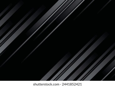 Abstract gray line and black background for business card, cover, banner, flyer. Vector illustration