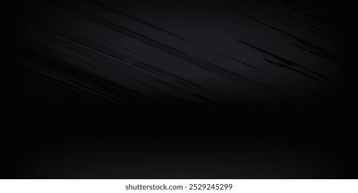 Linha cinza abstrata e fundo preto para cartão de visita, tampa, banner, folheto. Ilustração vetorial