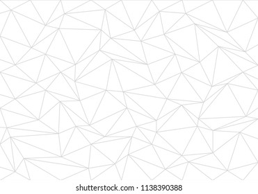 Abstract gray line triangle polygon on white background vector illustration.