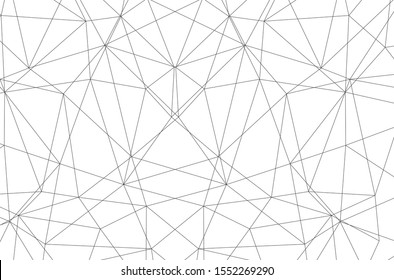 Abstract gray line triangle polygon on white background vector illustration.polygonal background pattern