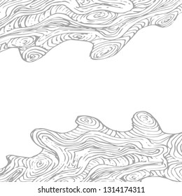 Abstract gray line and wave background isolated on white background, stock vector illustration for design and decor, banner, template, greeting card, business card