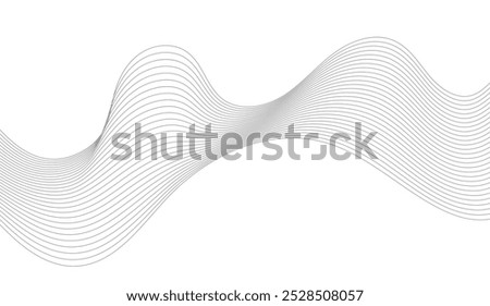 Abstract gray line with white background