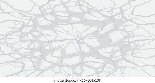 Abstract Gray Lines and Shapes Forming a Complex Pattern