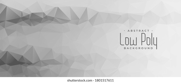 diseño de pancarta de estilo ancho con bajo nivel de polo gris abstracto