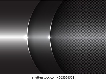 Abstract gray metal curve overlap design modern background vector illustration.