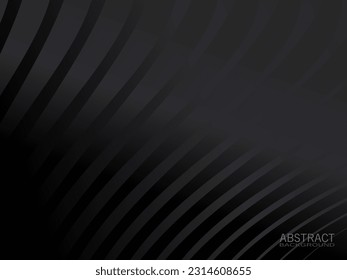 Abstract gray metal curves design modern luxury background vector illustration.