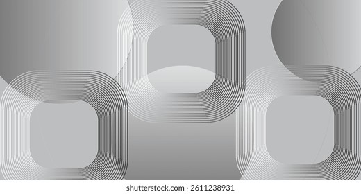 Abstract gray modern background with circle elements. Digital technology concept. vector illustration